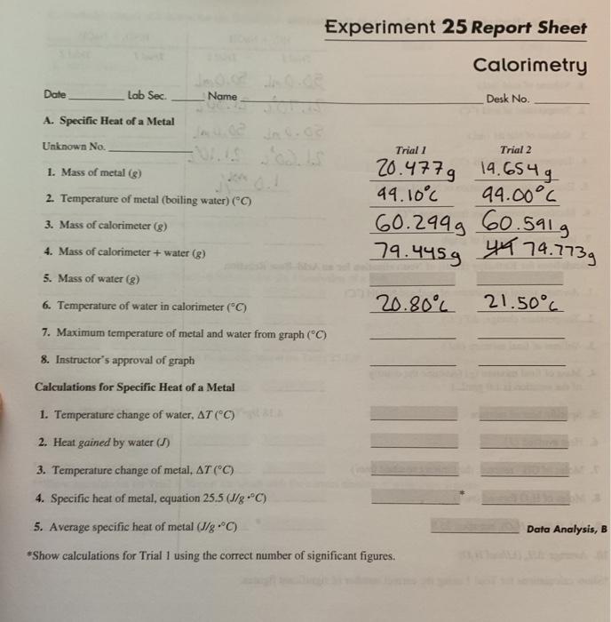 solved-experiment-25-report-sheet-calorimetry-date-lab-sec-chegg