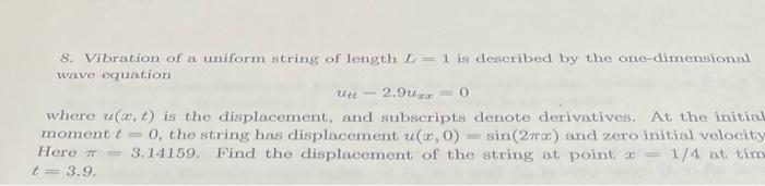 Solved 10. Temperature distribution u. 1.) in a fin with | Chegg.com