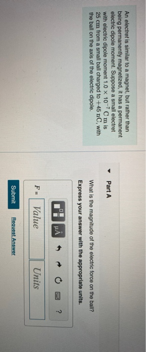 Solved Part A What is the strength of the electric field at | Chegg.com