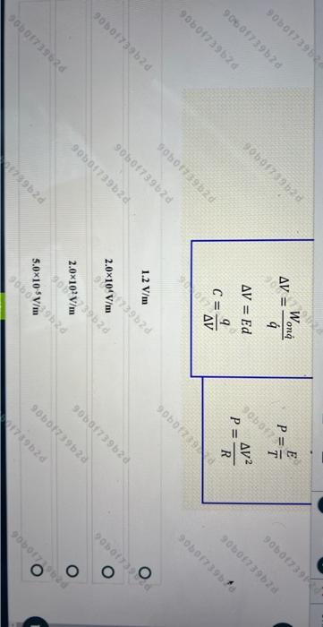 Solved The potential difference between two points in a | Chegg.com