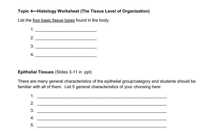 Band 4 Histology Interview Questions