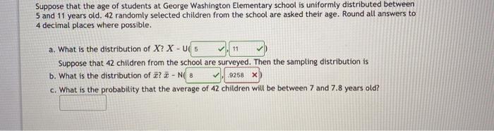 Solved Suppose that the age of students at George Washington | Chegg.com