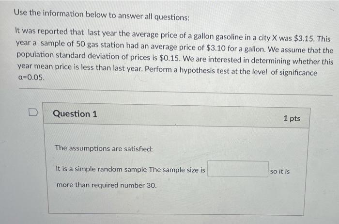 Solved Use the information below to answer all questions: It | Chegg.com