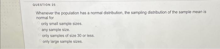 describe the distribution of the sample mean normal population