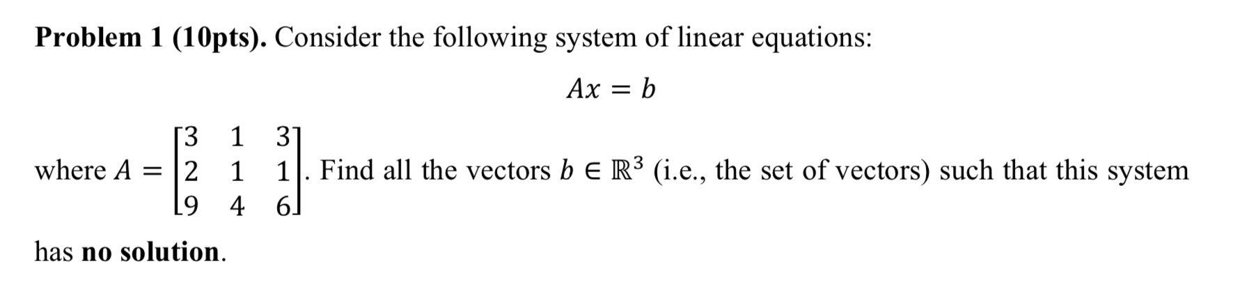 Solved Problem 1 (10pts). ﻿Consider the following system of | Chegg.com