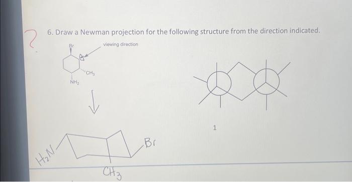 Solved 6. Draw a Newman projection for the following | Chegg.com