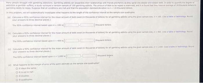 Solved your answers to viree decimal piaces.) The 95w | Chegg.com