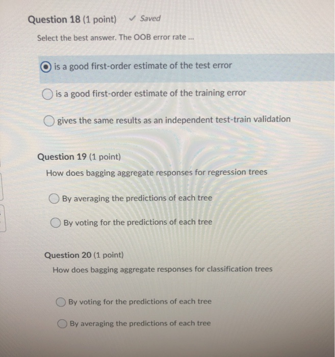 Solved Question 18 (1 point) Saved Select the best answer. | Chegg.com