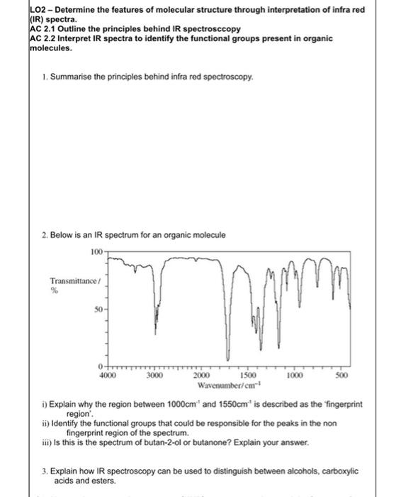 Solved LO2Determine the features of molecular structure
