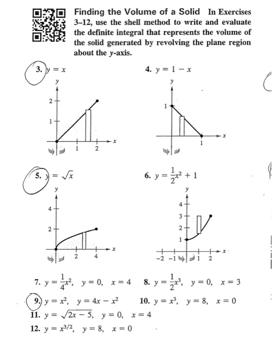 Solved Finding The Volume Of A Solid In Exercises 3 12 U Chegg Com