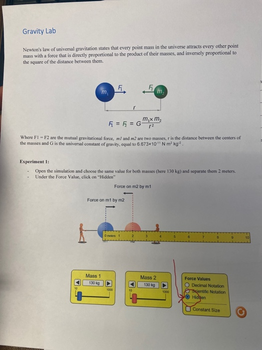 newton's law of universal gravity states that how do you solve it