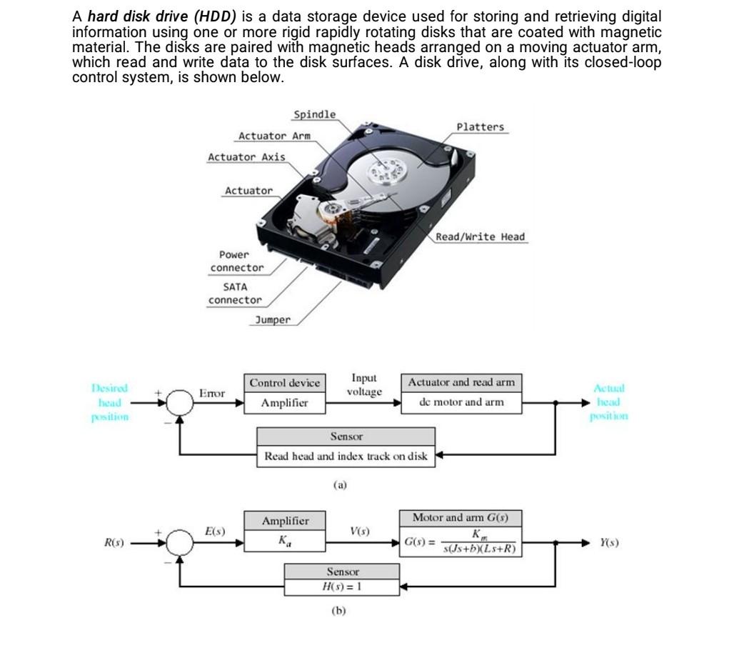 Solved A hard disk drive (HDD) is a data storage device used | Chegg.com