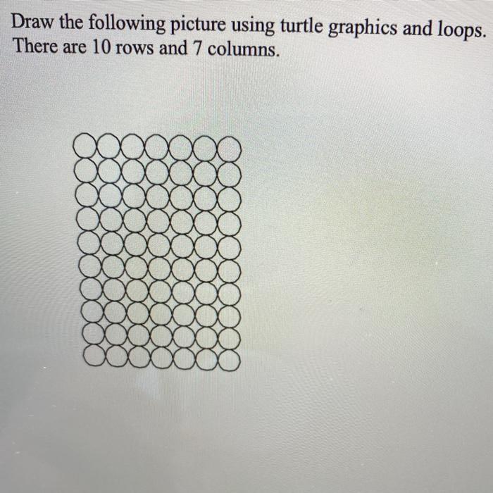 Solved Draw the following picture using turtle graphics and | Chegg.com