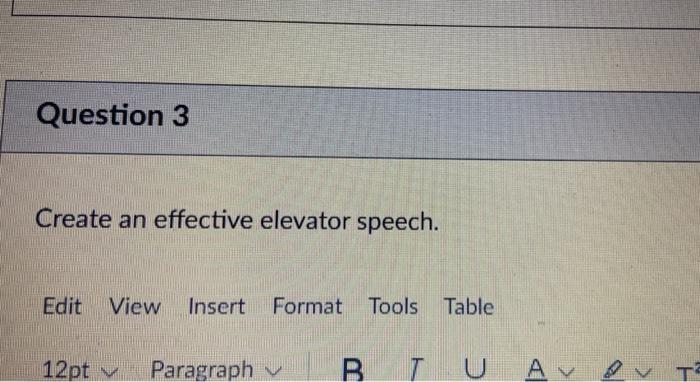 how to create an elevator speech