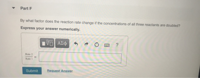 Solved A reaction in which A, B, C react to form products is | Chegg.com