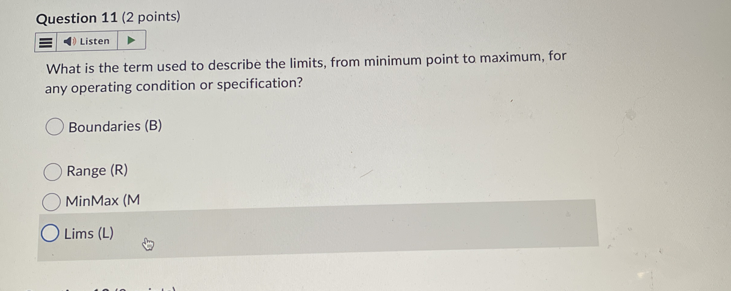 Solved Question 11 (2 ﻿points)What is the term used to | Chegg.com