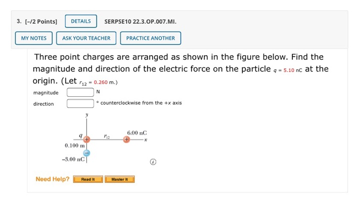 Solved 3. [-/2 Points) DETAILS SERPSE10 22.3.OP.007.MI. MY | Chegg.com