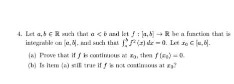 Solved 4. Let A,b € R Such That A | Chegg.com