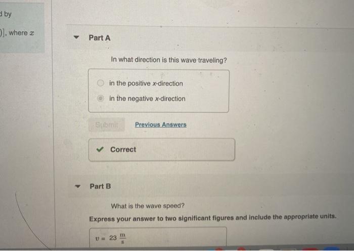 Solved Part E A wave traveling on a string is described by | Chegg.com