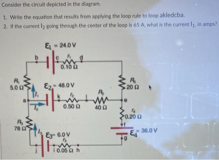 Solved Consider the circuit depicted in the diagram. 1. | Chegg.com