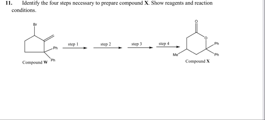 Identify the four steps necessary to prepare compound | Chegg.com