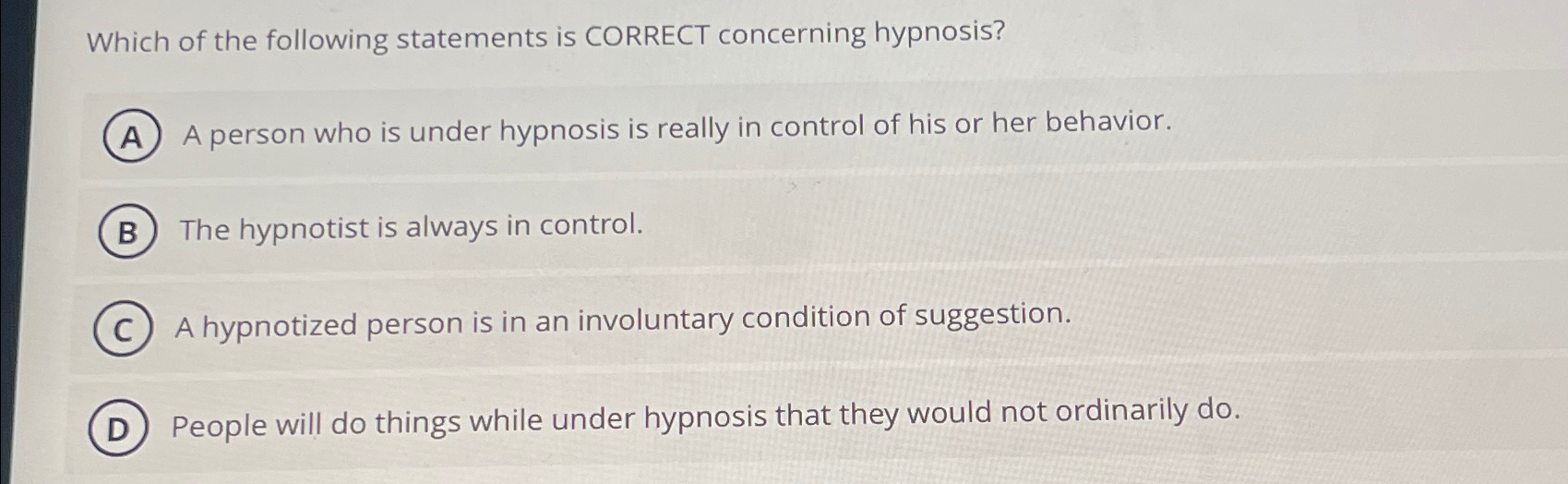 Solved Which of the following statements is CORRECT | Chegg.com