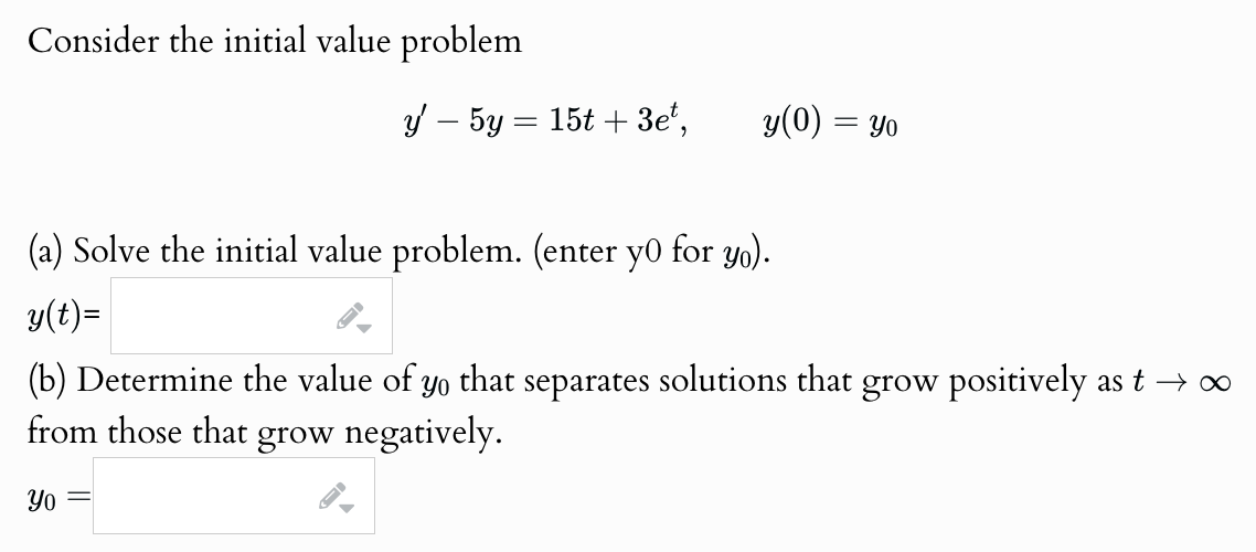 Solved Consider the initial value | Chegg.com