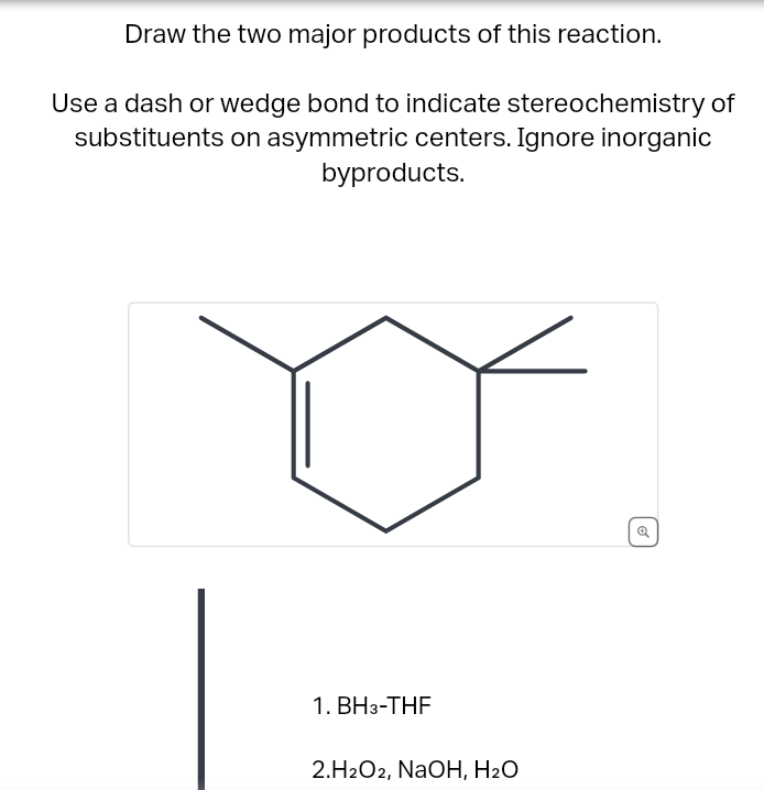 Solved Draw The Two Major Products Of This Reaction Use A Chegg Com