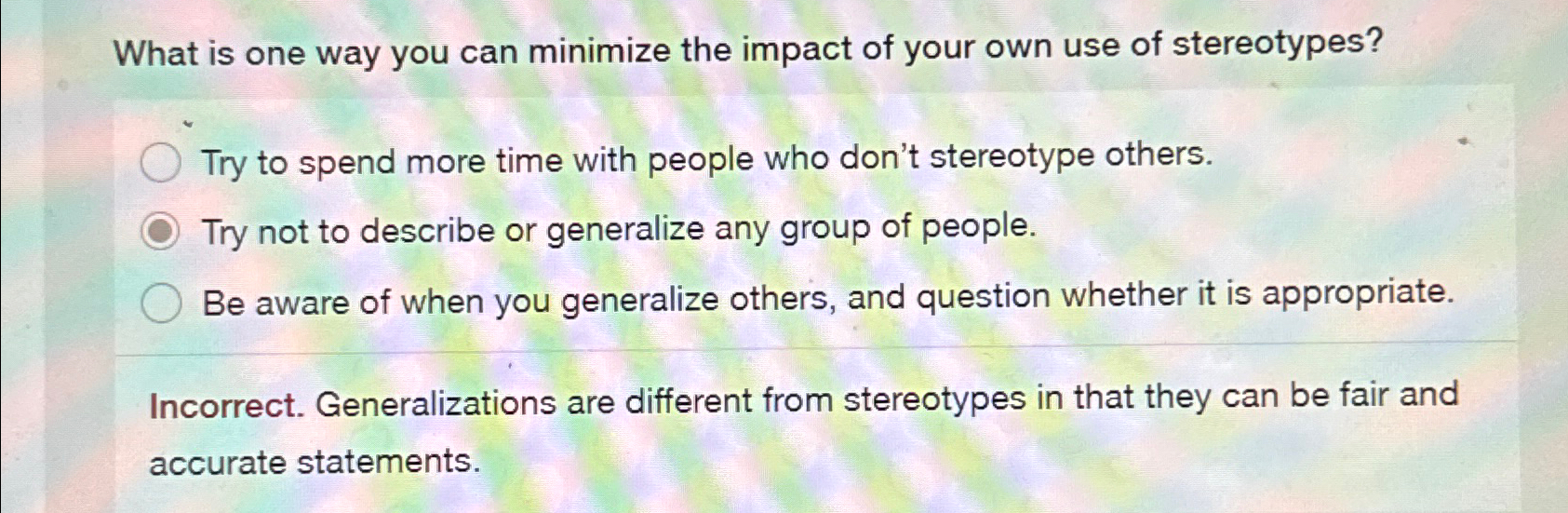 Solved What is one way you can minimize the impact of your | Chegg.com