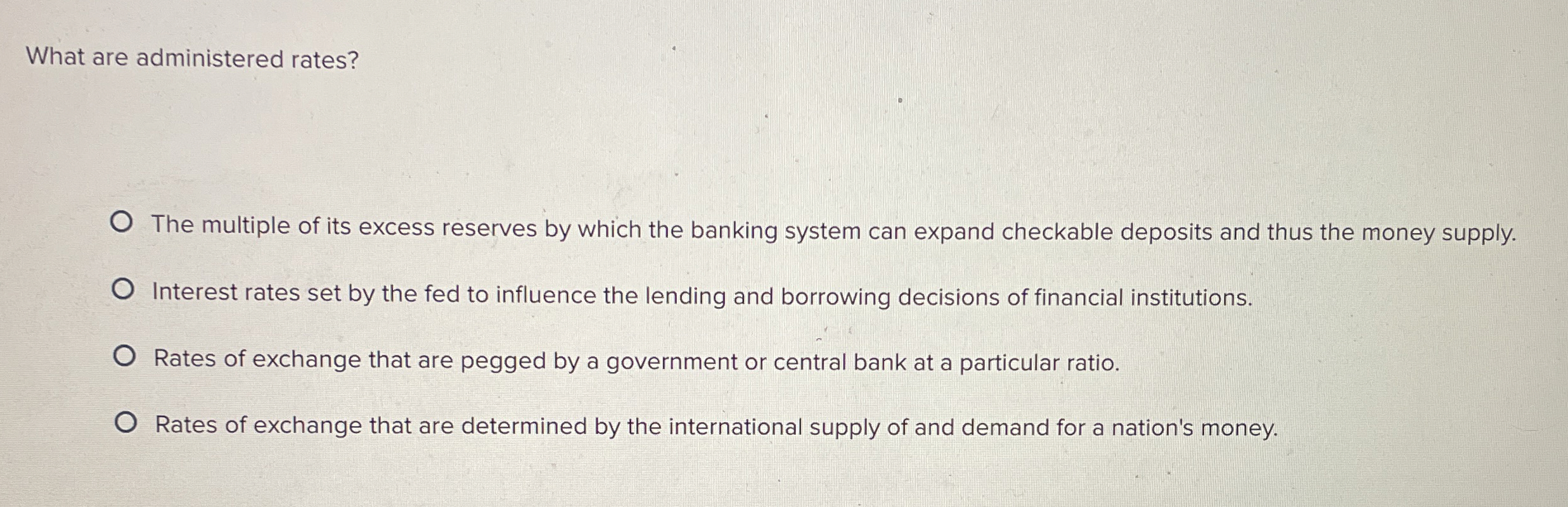 Solved What are administered rates?The multiple of its | Chegg.com
