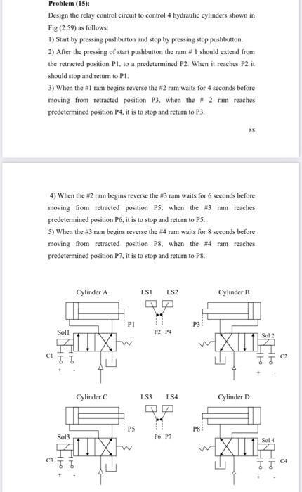 Solved Problem (15): Design the relay control circuit to Circuit Diagram