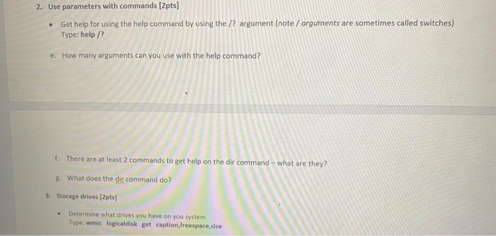 Solved Start a windows command line session a. Identify at | Chegg.com