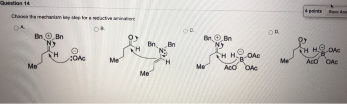 Solved Question 14 4 points Save Ans Choose the mechanism | Chegg.com