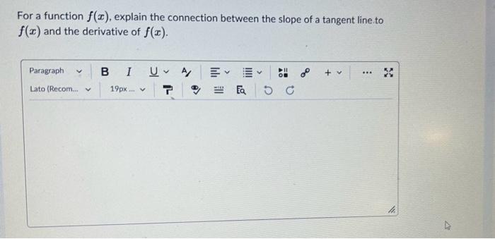 Solved For a function f(x), explain the connection between | Chegg.com