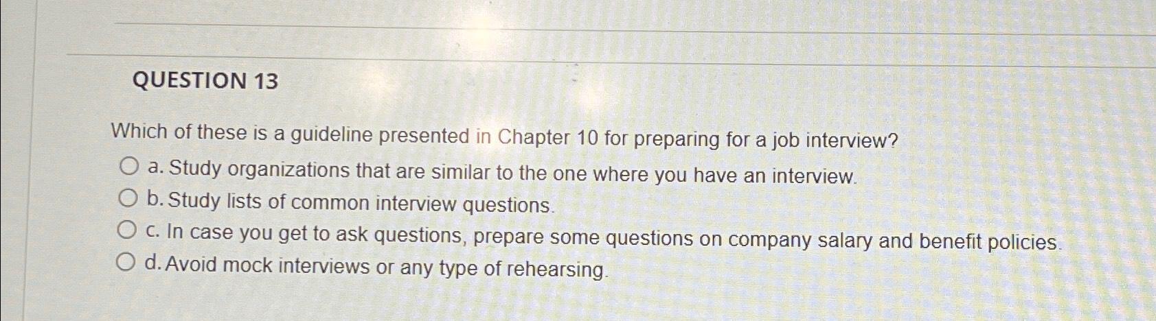 Solved QUESTION 13Which Of These Is A Guideline Presented In | Chegg.com