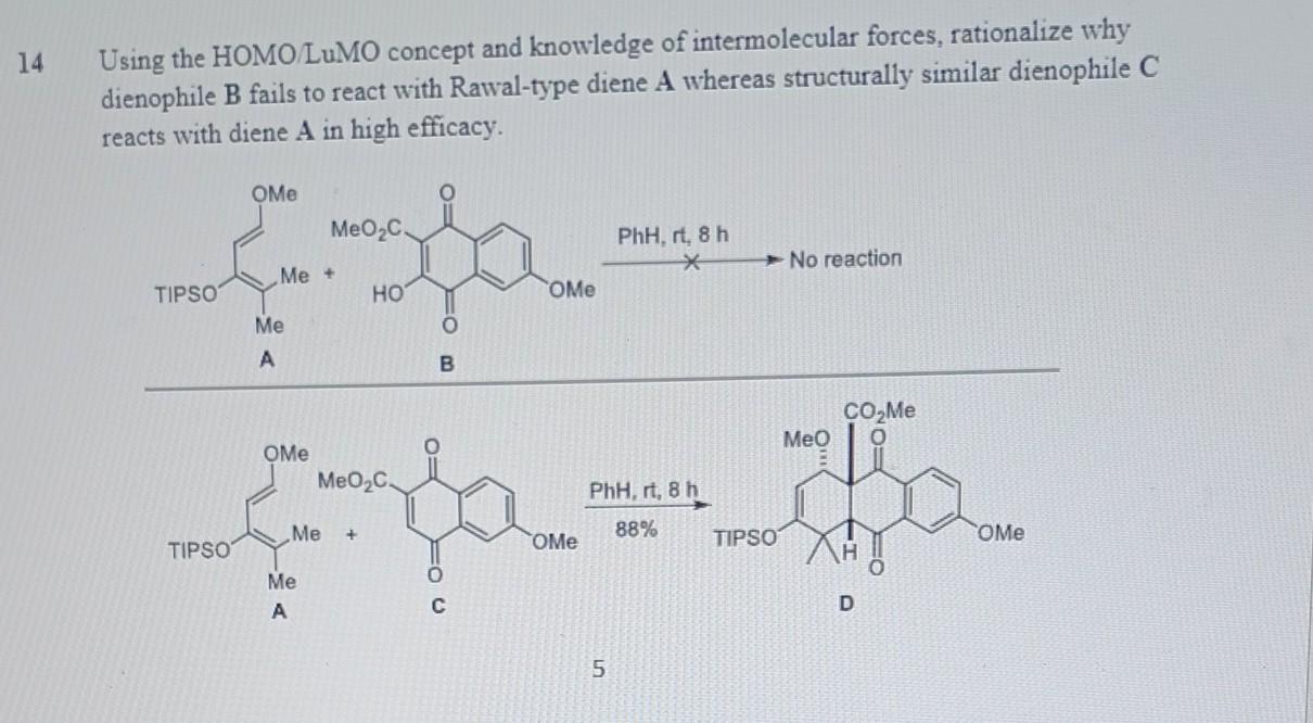 Solved Using The HOMO/LuMO Concept And Knowledge Of | Chegg.com