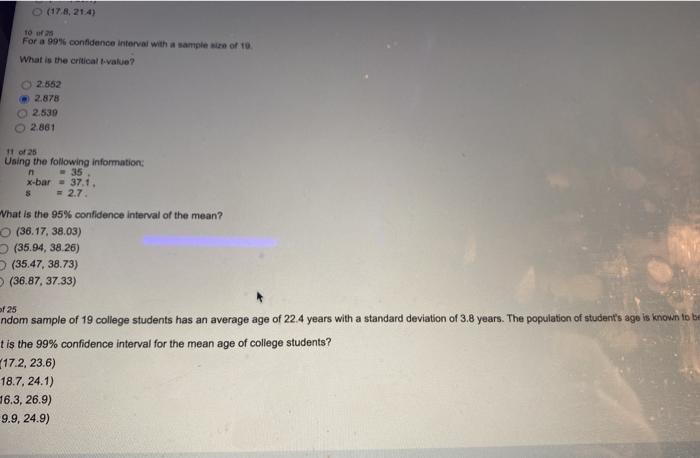 Solved (17.8.21.4) For a 99% confidence interval with a | Chegg.com