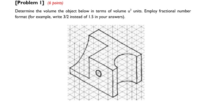 Solved [Problem 1] (6 points) Determine the volume the | Chegg.com
