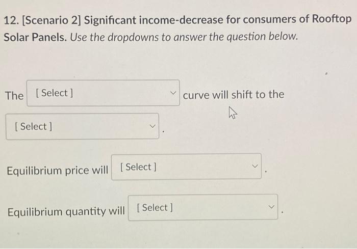 Solved 12. [Scenario 2] Significant income-decrease for | Chegg.com