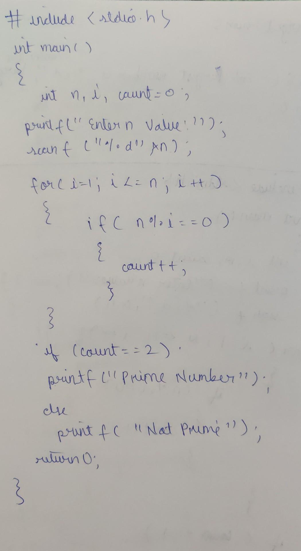 Solved the following question is to check number is prime or | Chegg.com