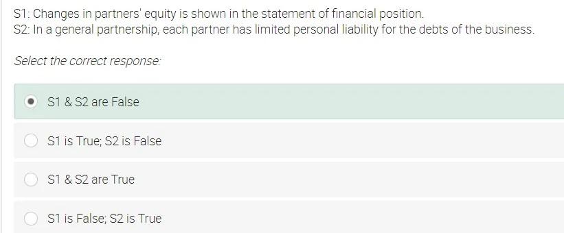 Solved S1: The partners' drawing account are shown in the | Chegg.com