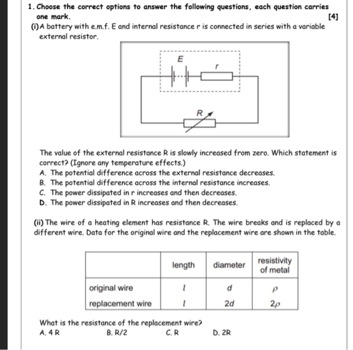 Solved (iii) In the circuit below,P is a potentiometer of | Chegg.com
