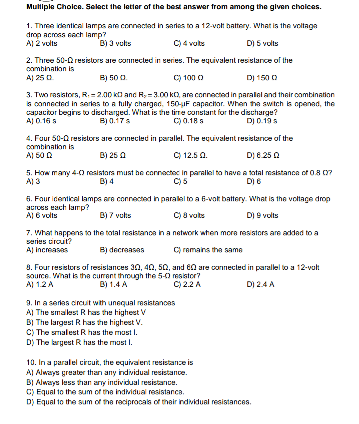 Solved Multiple Choice. Select the letter of the best answer | Chegg.com