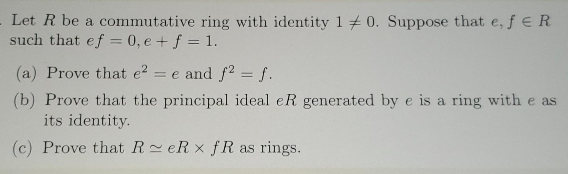 Solved I've Already Done Parts (a) And (b) Therefore Take | Chegg.com