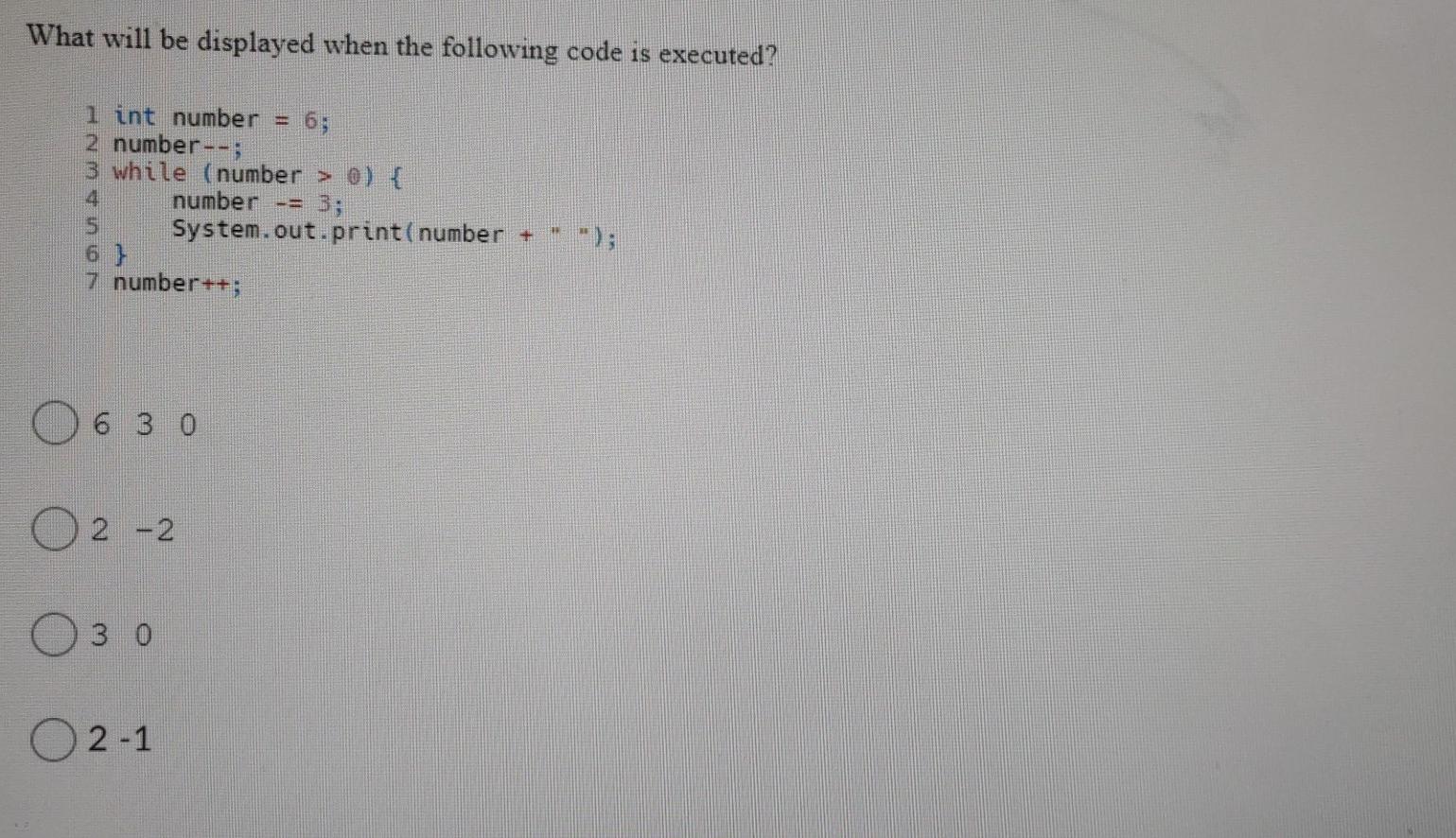 Solved What will be displayed when the following code is | Chegg.com