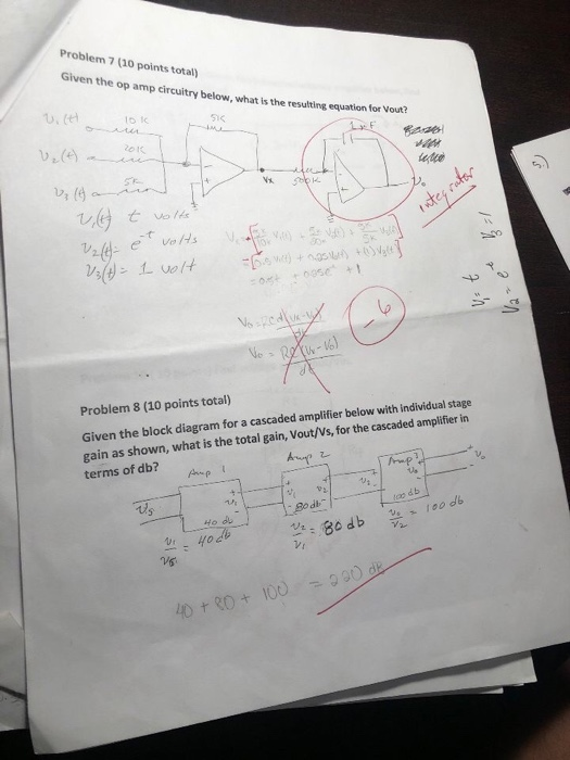 Solved Problem 7 (10 Points Total) Given The Op Amp | Chegg.com