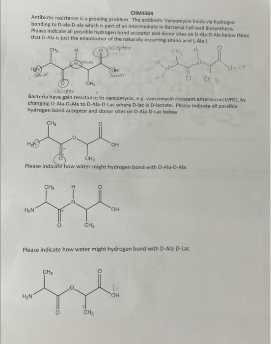 Solved Antibiotic resistance is a growing problem. The | Chegg.com