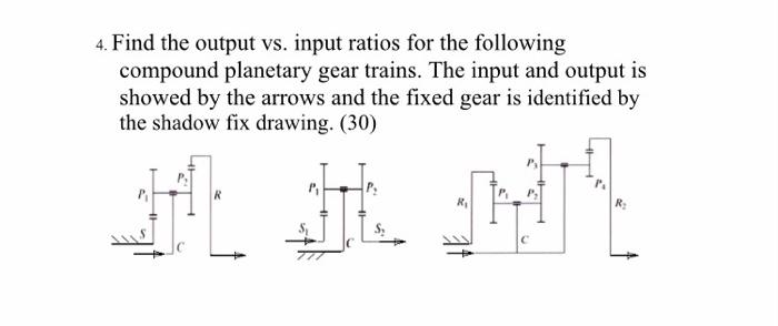 Solved 4. Find the output vs. input ratios for the following | Chegg.com