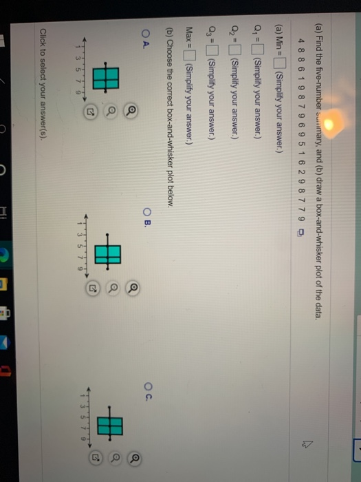 Solved (a) Find the five-number summary, and (b) draw a | Chegg.com