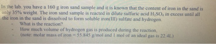 Solved In The Lab, You Try An Experiment To Calculate The | Chegg.com